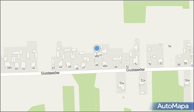 Gustawów, Gustawów, 48b, mapa Gustawów