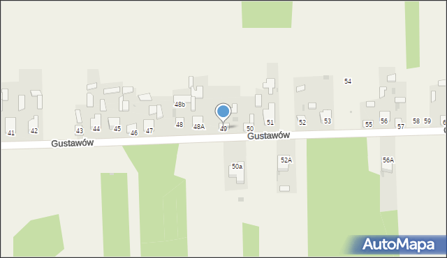 Gustawów, Gustawów, 49, mapa Gustawów