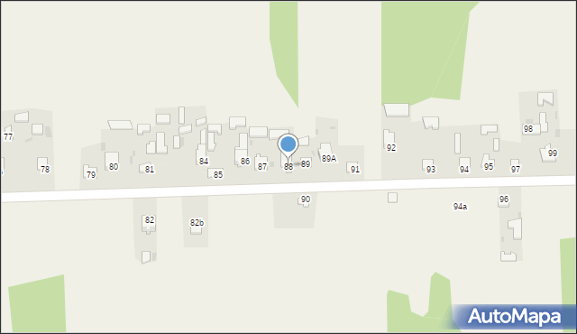 Gustawów, Gustawów, 88, mapa Gustawów