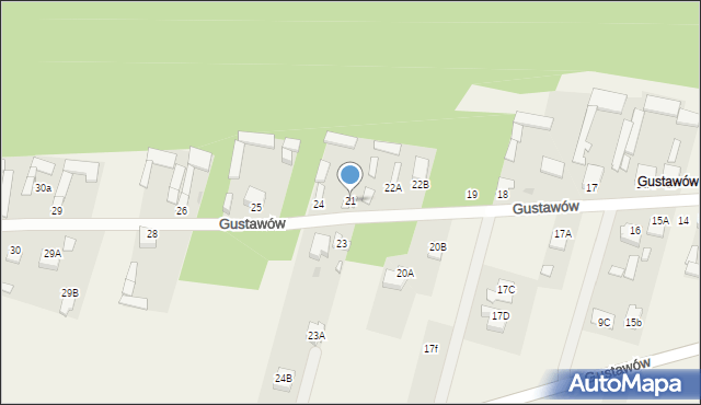 Gustawów, Gustawów, 21, mapa Gustawów