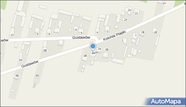Gustawów, Gustawów, 4A, mapa Gustawów