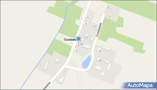 Gustawów, Gustawów, 4, mapa Gustawów