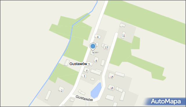 Gustawów, Gustawów, 7, mapa Gustawów