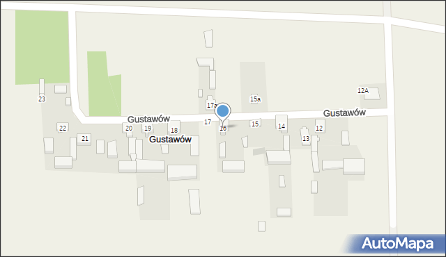 Gustawów, Gustawów, 16, mapa Gustawów