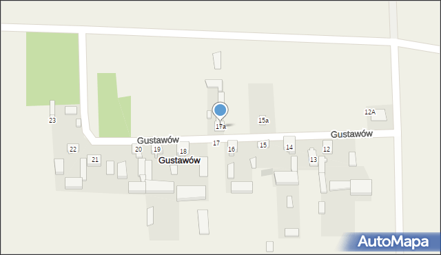 Gustawów, Gustawów, 17a, mapa Gustawów