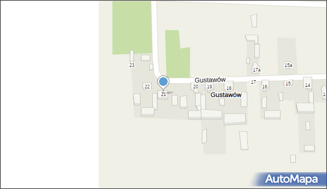 Gustawów, Gustawów, 21, mapa Gustawów