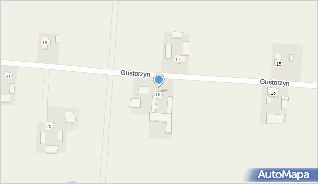 Gustorzyn, Gustorzyn, 18a, mapa Gustorzyn