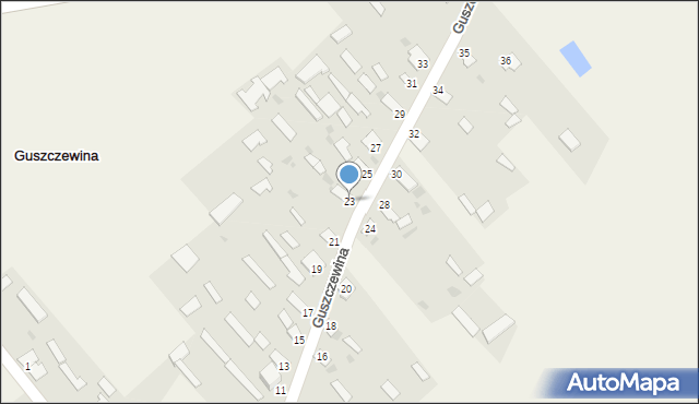 Guszczewina, Guszczewina, 23, mapa Guszczewina