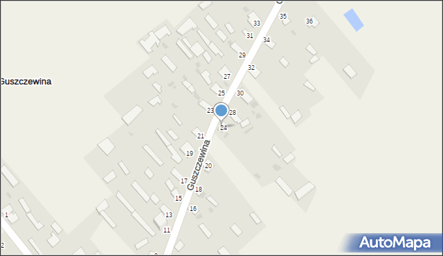 Guszczewina, Guszczewina, 26, mapa Guszczewina