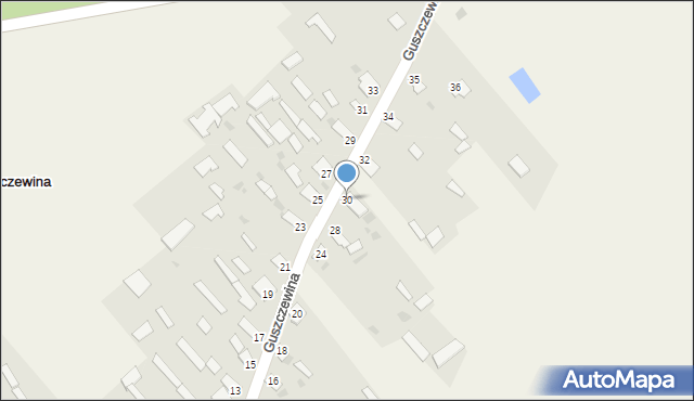 Guszczewina, Guszczewina, 30, mapa Guszczewina
