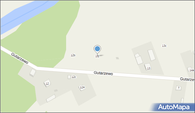 Gutarzewo, Gutarzewo, 13j, mapa Gutarzewo