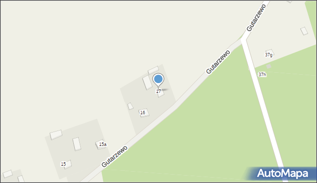 Gutarzewo, Gutarzewo, 17, mapa Gutarzewo