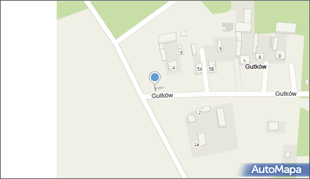 Gutków, Gutków, 3, mapa Gutków