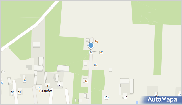 Gutków, Gutków, 9e, mapa Gutków