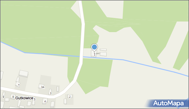 Gutkowice, Gutkowice, 1, mapa Gutkowice