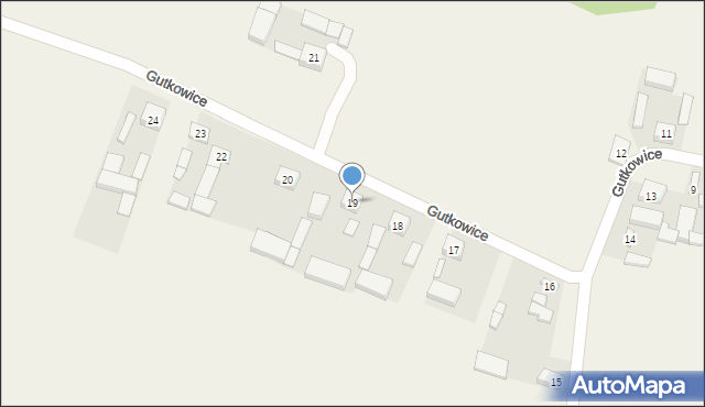Gutkowice, Gutkowice, 19, mapa Gutkowice
