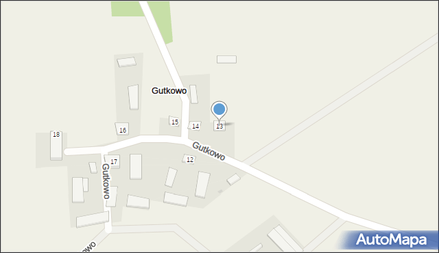 Gutkowo, Gutkowo, 13, mapa Gutkowo