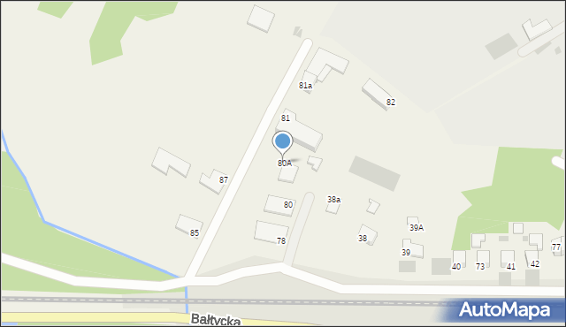 Gutkowo, Gutkowo, 80A, mapa Gutkowo