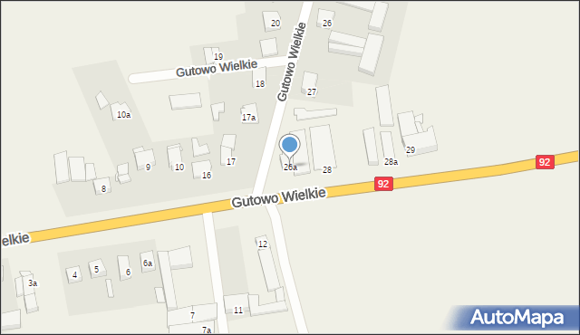 Gutowo Wielkie, Gutowo Wielkie, 26a, mapa Gutowo Wielkie