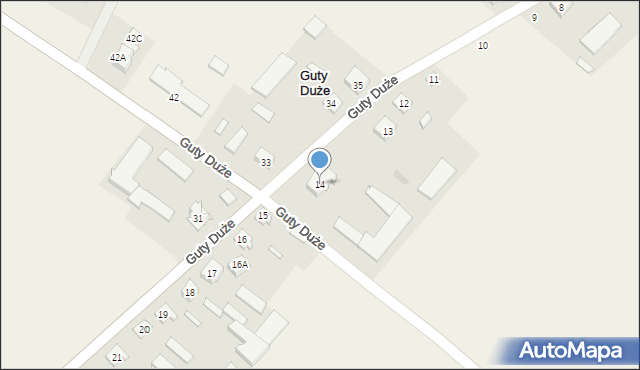 Guty Duże, Guty Duże, 14, mapa Guty Duże