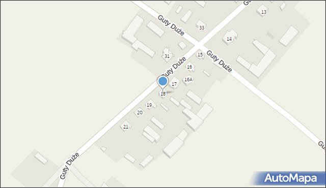 Guty Duże, Guty Duże, 18, mapa Guty Duże