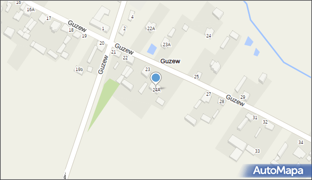 Guzew, Guzew, 24A, mapa Guzew