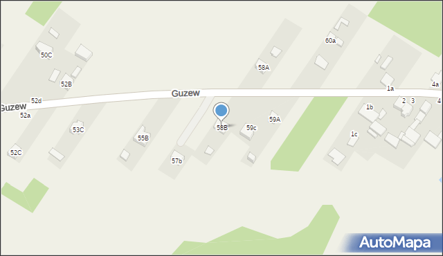 Guzew, Guzew, 58B, mapa Guzew