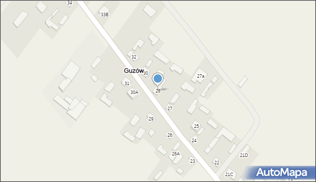 Guzów, Guzów, 28, mapa Guzów