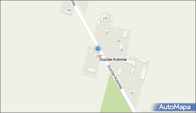 Guzów-Kolonia, Guzów-Kolonia, 13a, mapa Guzów-Kolonia