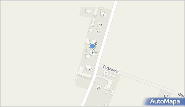 Guzowice, Guzowice, 36, mapa Guzowice