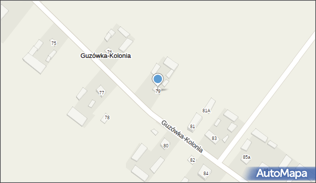 Guzówka-Kolonia, Guzówka-Kolonia, 79, mapa Guzówka-Kolonia