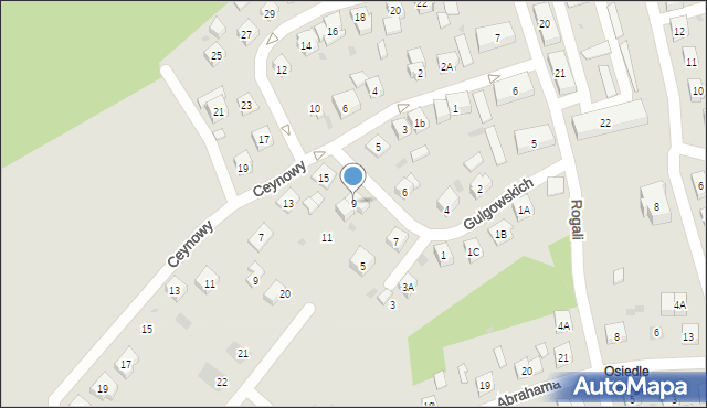 Kościerzyna, Gulgowskich Teodory i Izydora, 9, mapa Kościerzyna