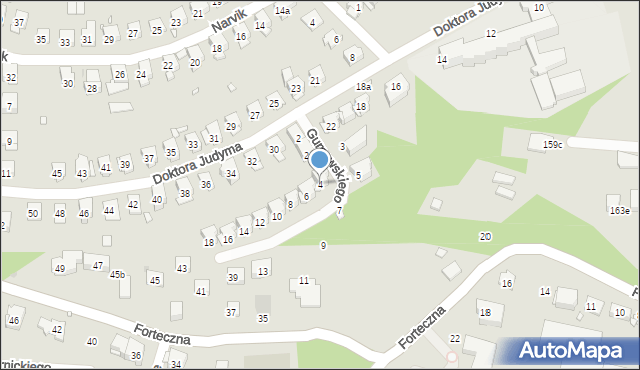 Kraków, Gumowskiego Jana, 4, mapa Krakowa