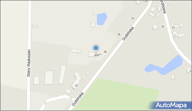 Krosno Odrzańskie, Gubińska, 40A, mapa Krosno Odrzańskie