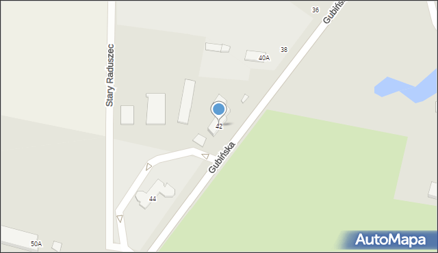 Krosno Odrzańskie, Gubińska, 42, mapa Krosno Odrzańskie