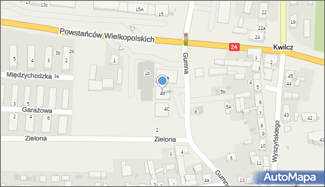 Kwilcz, Gumna, 4d, mapa Kwilcz