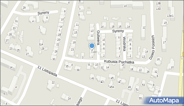 Ostrołęka, Guliwera, 3, mapa Ostrołęka