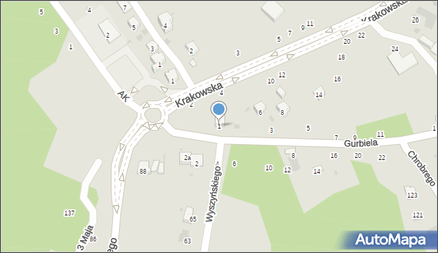 Przemyśl, Gurbiela Kazimierza, ppłk., 1, mapa Przemyśla