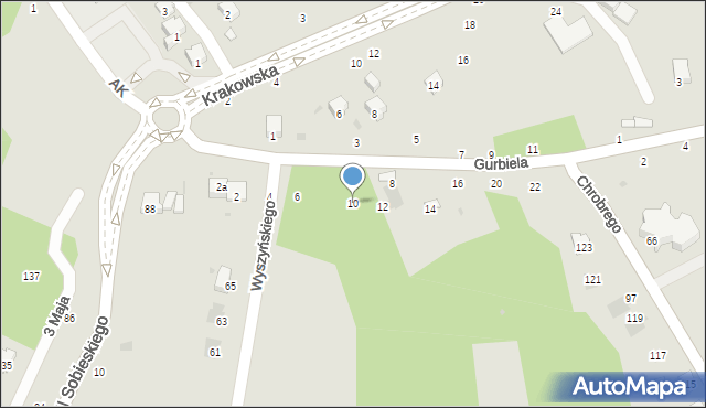 Przemyśl, Gurbiela Kazimierza, ppłk., 10, mapa Przemyśla
