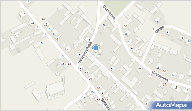 Radziłów, Gumienna, 1, mapa Radziłów