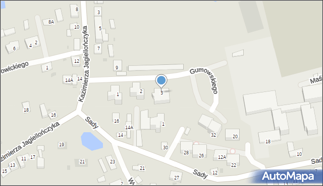 Radzyń Chełmiński, Gumowskiego Mariana, prof., 3, mapa Radzyń Chełmiński