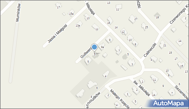 Rybienko Nowe, Guliwera, 3, mapa Rybienko Nowe