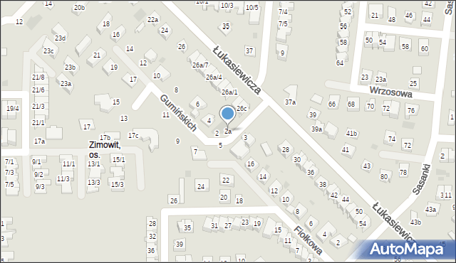 Rzeszów, Gumińskich Marii i Jana, 2a, mapa Rzeszów