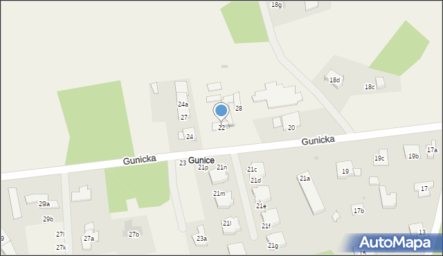 Tanowo, Gunicka, 22, mapa Tanowo