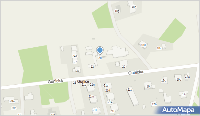 Tanowo, Gunicka, 28, mapa Tanowo