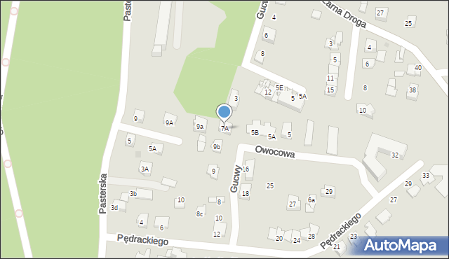 Tarnów, Gucwy Roberta, 7A, mapa Tarnów