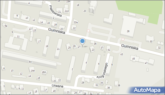 Tarnów, Gumniska, 31, mapa Tarnów