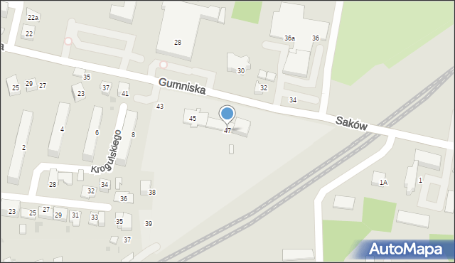 Tarnów, Gumniska, 47, mapa Tarnów
