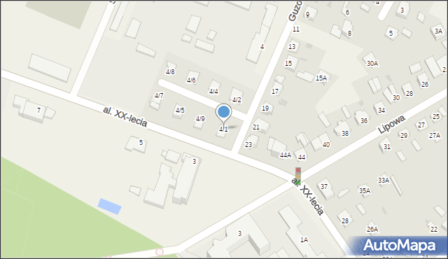 Teresin, Guzowska, 4/1, mapa Teresin