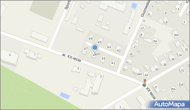 Teresin, Guzowska, 4/5, mapa Teresin